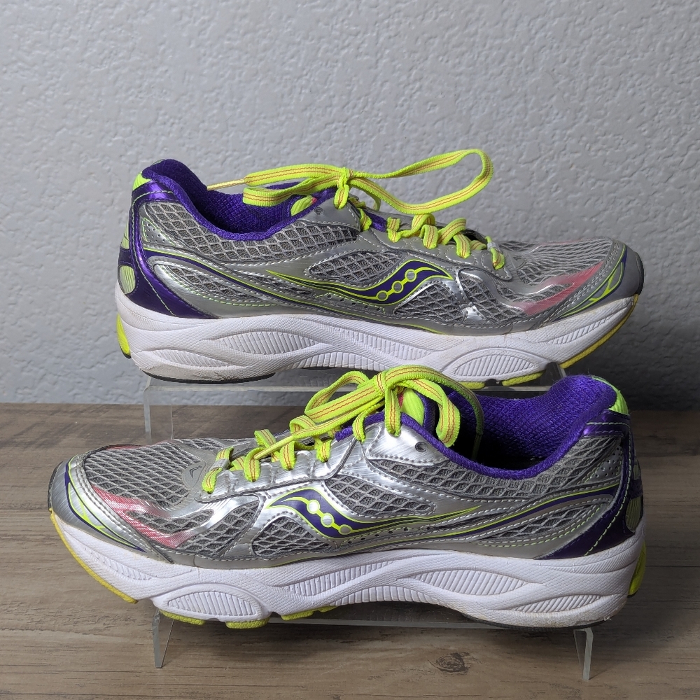 Saucony Ride Silver Purple Power Grid Running Shoes S10241-2 Womens Size 9